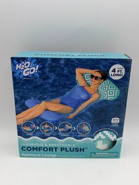 🌊 H2O GO! Comfort Plush Hammock Lounge Pool Float (Over 4 FT Long)